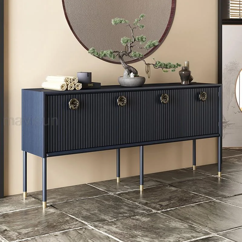 New Chinese Style Sideboard For Dished Modern Light Luxury Hallway Decoration Cabinet Villa Living Room Locker Buffet Furniture