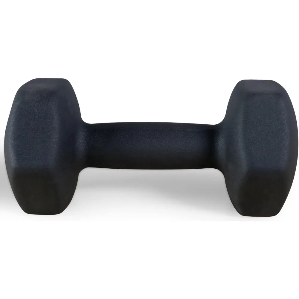 دمبل نيوبرين سداسية، تصميم مضاد للانزلاق ومضاد للدوران، أوزان مرمزة بالألوان للياقة البدنية في صالة الألعاب الرياضية المنزلية #4