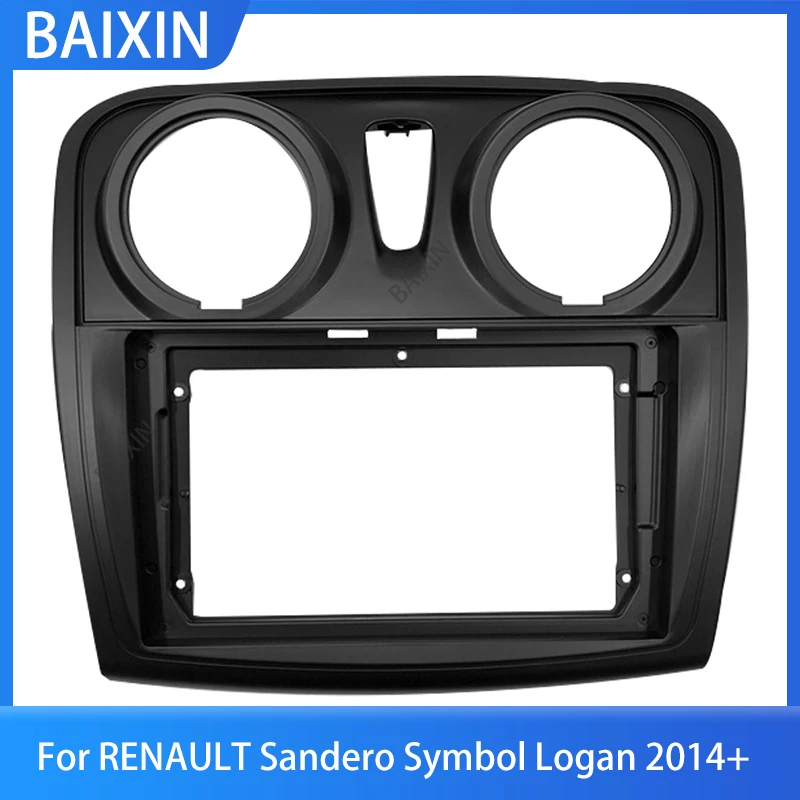 2 Din 9 Inch Car Radio Fascia for RENAULT Sandero Symbol Logan 2014+ Dashboard Frame Installation DVD Gps Mp5 Player