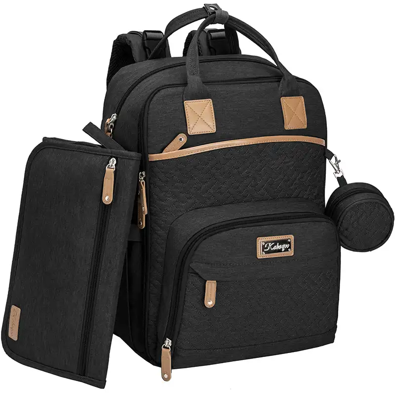 

Diaper Bag Backpack Baby Essentials Travel Tote Multifunction Waterproof with Changing Station Pad Stroller Straps Big for Mommy
