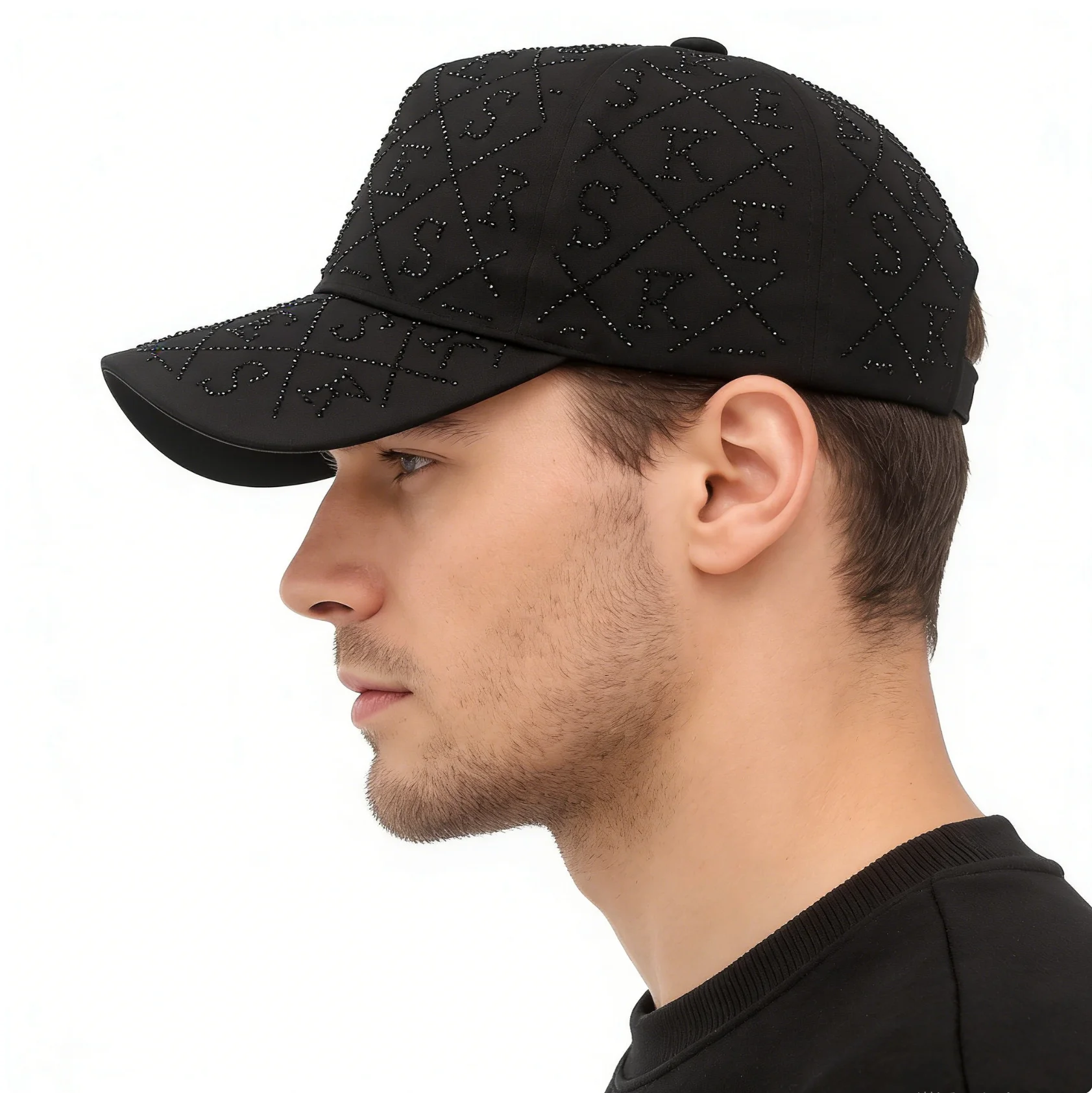 Baseballkappe mit Vollbesatz aus Strass, Luxuriöses Funkelndes Strass-Design, Alltägliche Streetwear, die das Gesicht schmaler wirken lässt, Vielseitige Schirmmütze, Urlaubsgeschenk – Detail 10