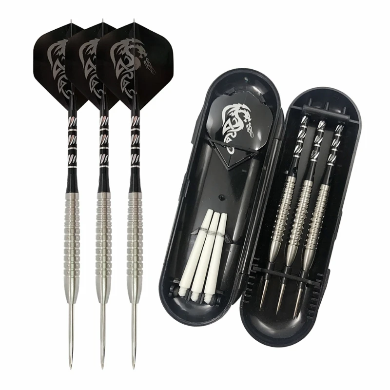 3 Pcs/set 90% Professional Tungsten Steel Tip Darts 24.5g with Darts Case for Indoor Sports Games