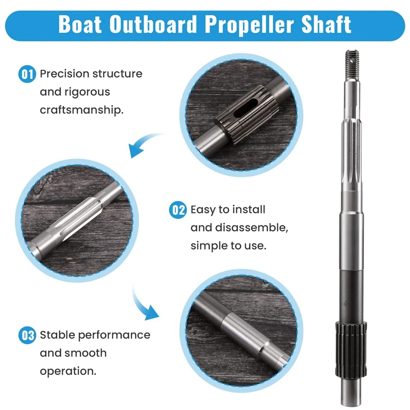 

B0a-tBoat Outboard Propeller Shaft 683-45611-0100 for Yamaha 9.9/15HP 2 Strokes Propeller 1984-2006 Boat Accessories