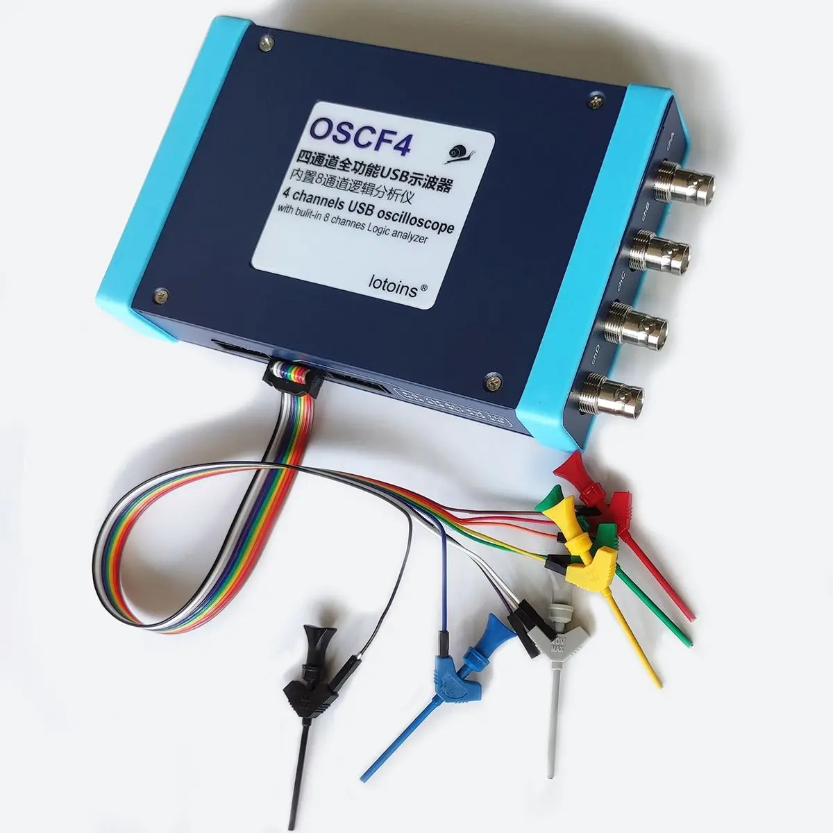 Four-channel Virtual Oscilloscope OfficF4 Signal Generator Logic Analyzer Handheld Acquisition Card