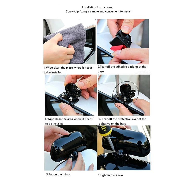 Auto-Rückfahrspiegel mit Weitwinkel-Hilfsspiegel für Toter Winkel, Fahrlehrerspiegel – Detail 9