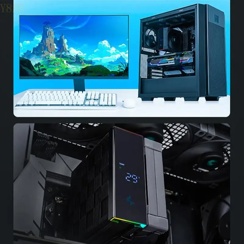 Y8AD ЦП Радиатор тихий для корпуса вентилятор 5 тепловые трубы Silent PC Cooling Cooler