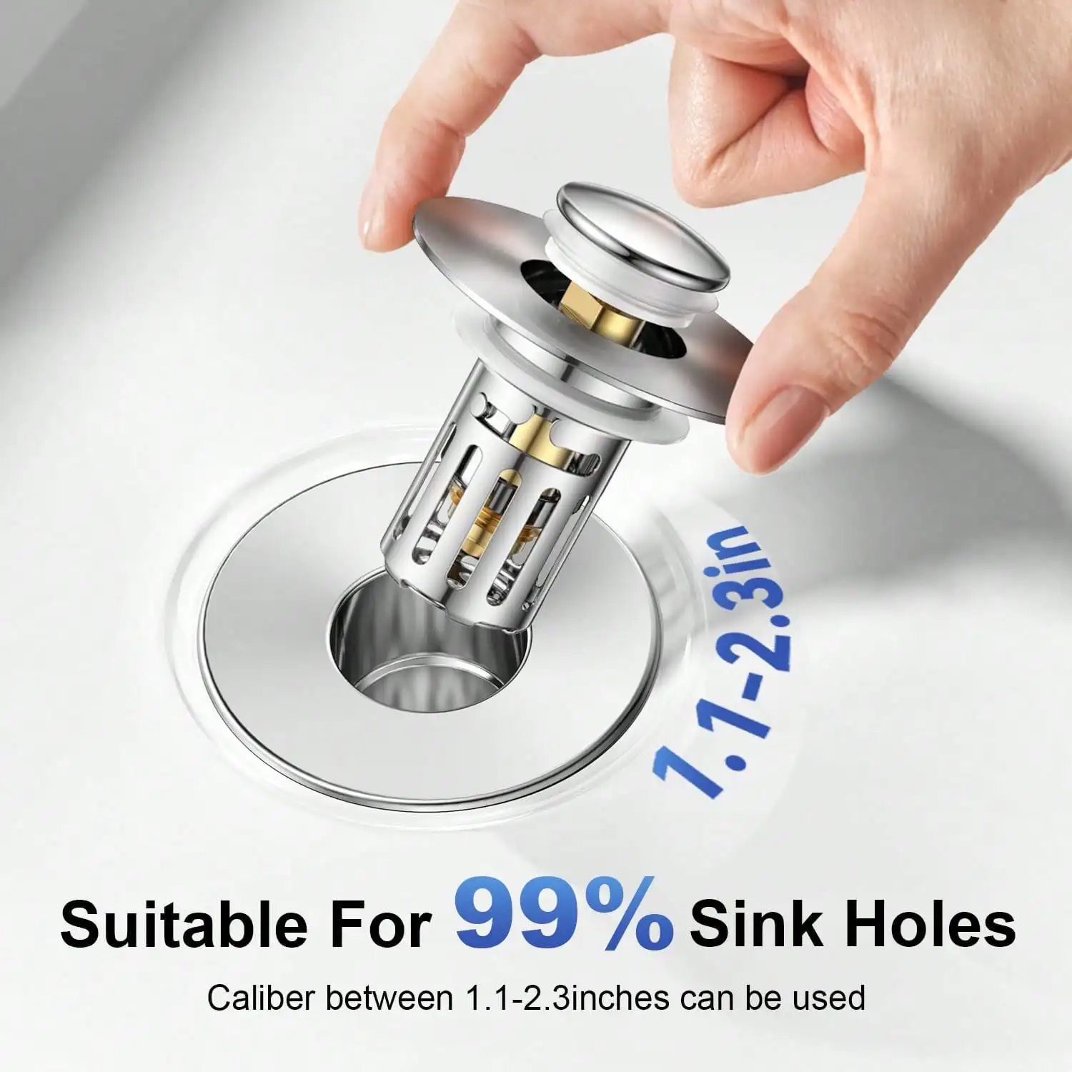

Universal Leak Plug & Drain Filter In One, Pop-Up Sink Stopper For Kitchen, Bathroom, Washbasin, Bathtub, Anti-Bug, Anti-Odor, Anti Clogging, Sink Filters