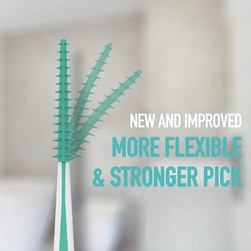 *Hot Sale 100Pcs Interdental Silicone Brushes Dental Toothpicks Brush Between Teeth With Thread Oral Cleaning Tools