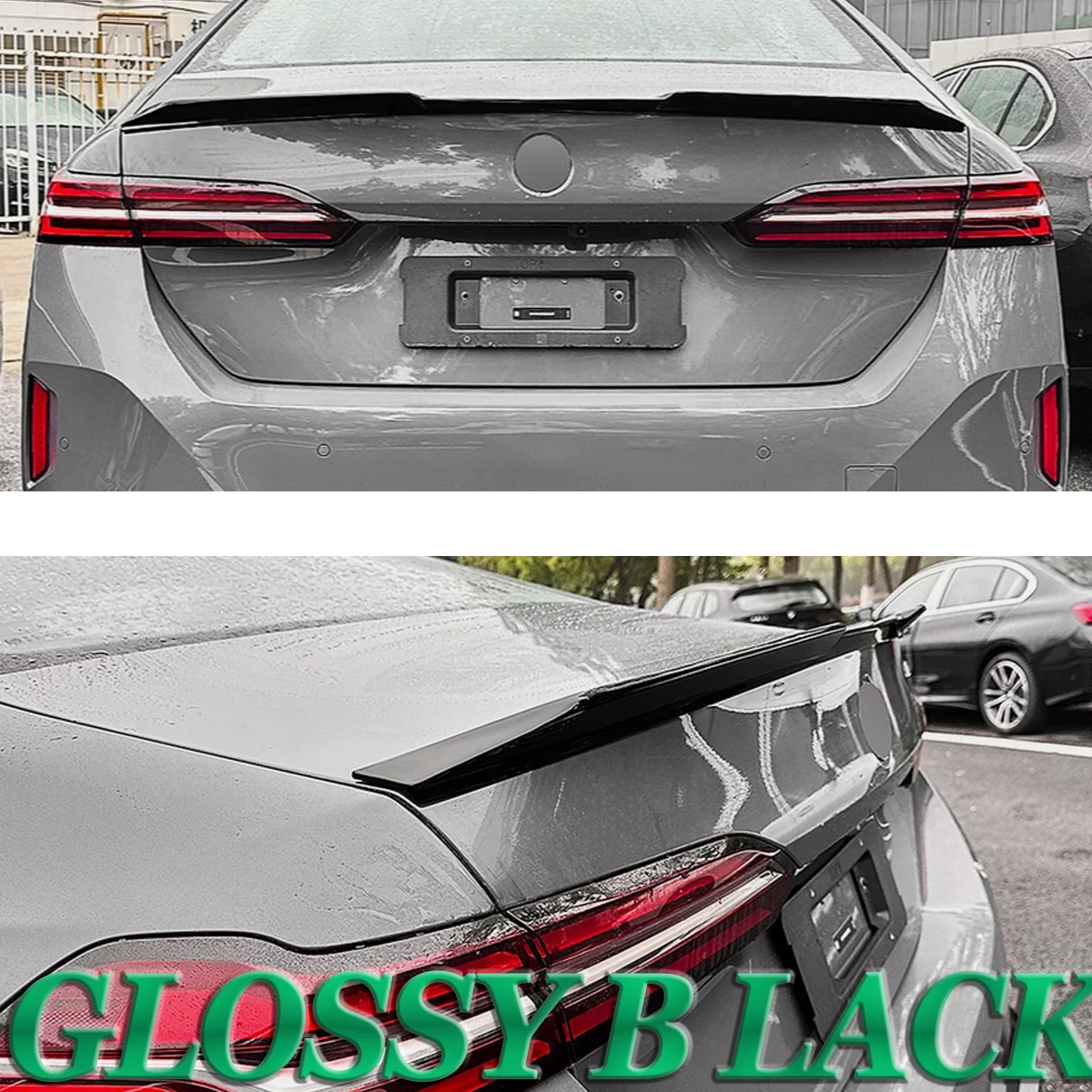Rear Spoiler Sedan Trunk Wing Tuning Glossly Black For BMW 5 Series G60 V Style 520d 520i 530i 530e 550e 2024 2025 Roof Spoiler