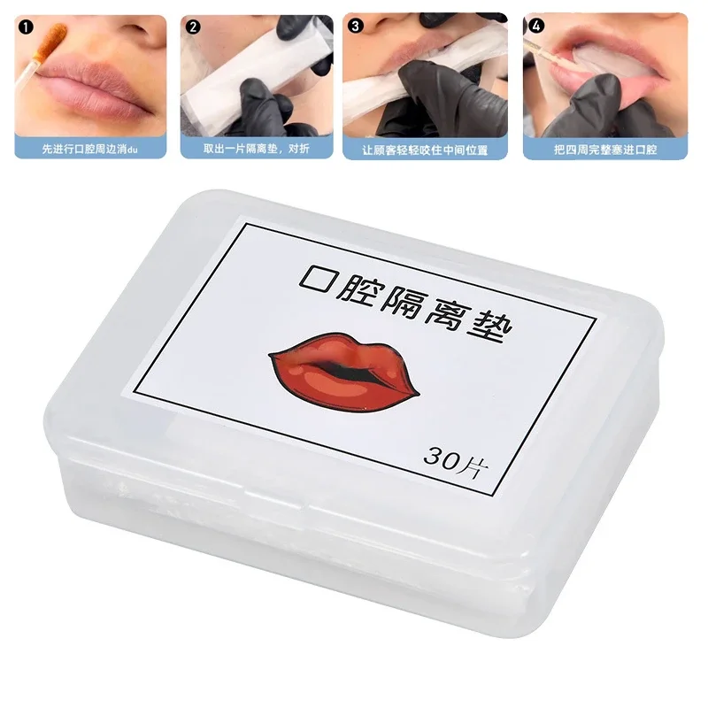 Microblading 30pcs Oral Isolation Cotton Pads for Embroidery Artist Protective Pads Tattoo Supplies Oral Use