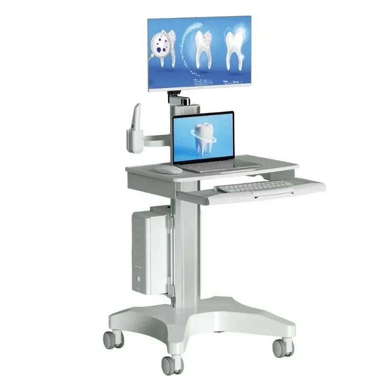 Ew Design Wholesale Price Hospital Furniture Medical Cart with UPS Battery and Oral Scanner Computer Laptop for Workstation