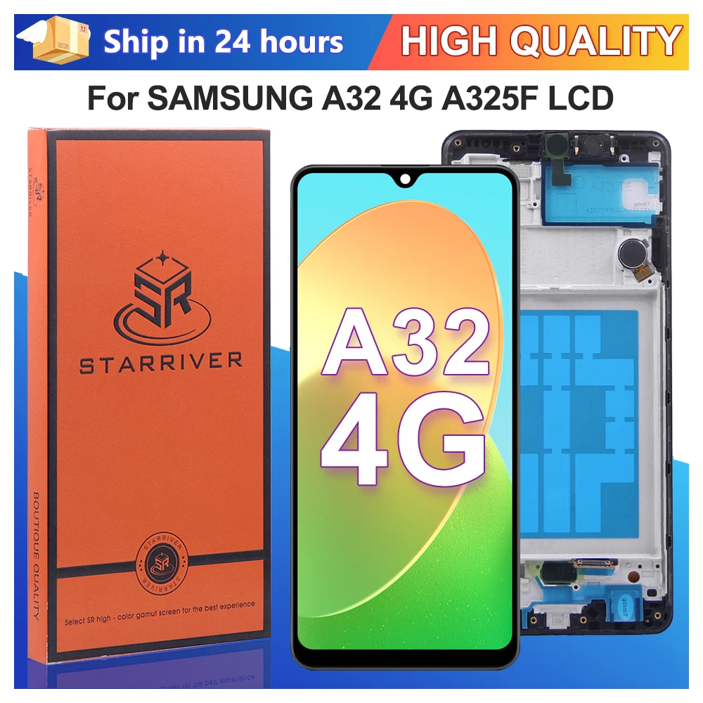 

TFT For Samsung Galaxy A32 4G A325 A325F SM-A325M SM-A325F/DS LCD Display Touch Screen Digitizer Assembly Replacement
