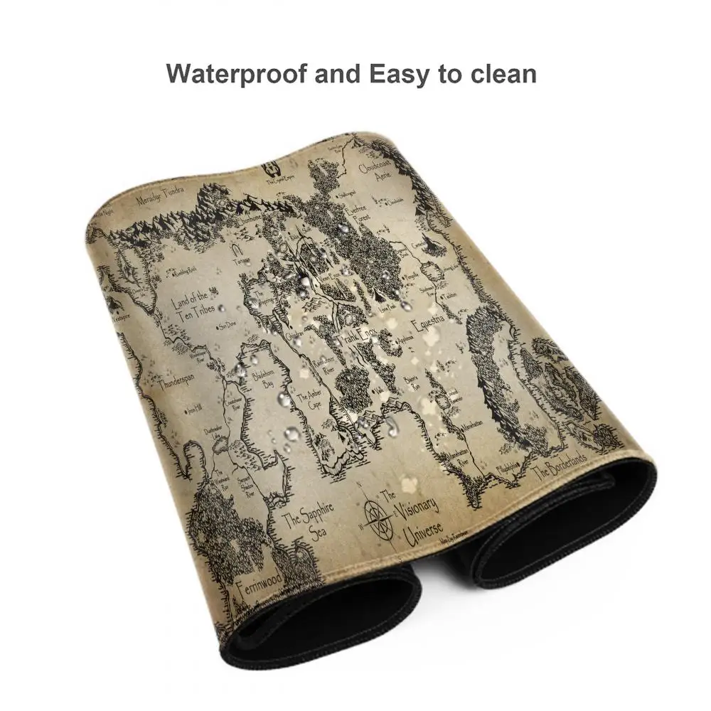 Old Map Deskmat Popular Large Mouse Pad 900x400 Deskpad Computer Mousepad XXL Rubber 4mm PC Table Mat Locking Edge Dropshipping