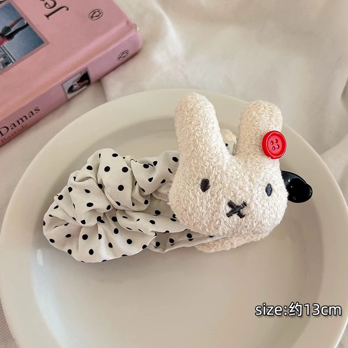 1 Stück Niedliche und Süße Cartoon-Hasen-Haarspange für Mädchen-Pferdeschwänze oder Dutt am Hinterkopf, Bananen-Clip Haaraccessoire – Detail 6