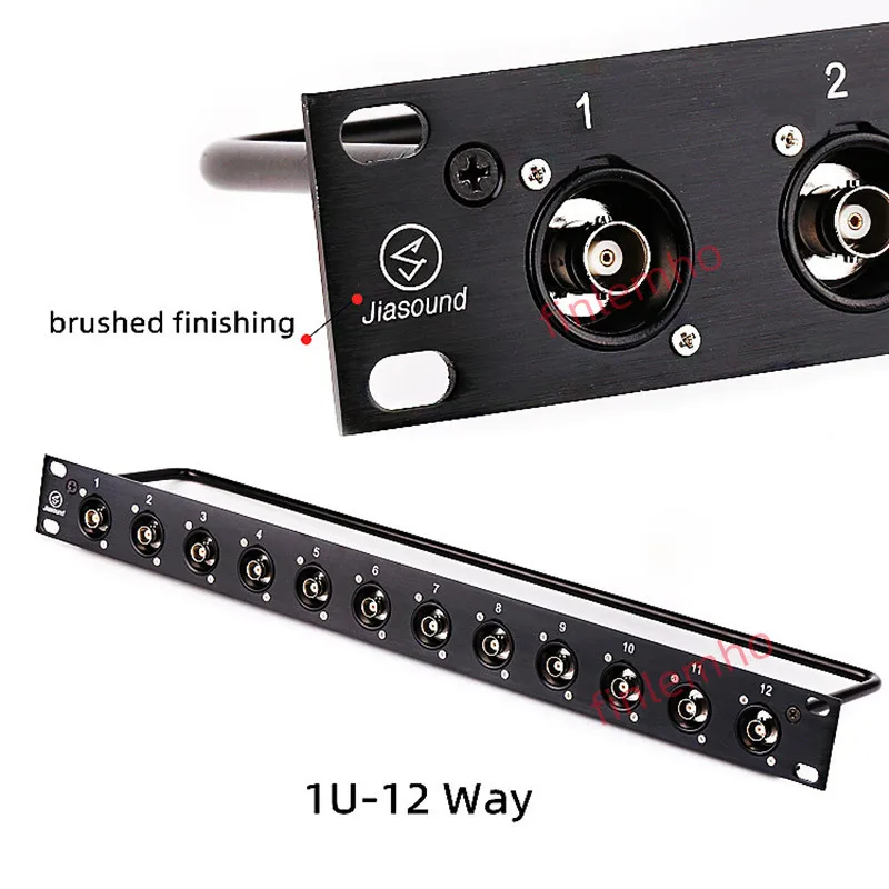 Rack Patch Panel 8 12 16 Way BNC Chassis Connnector 1U Flight Case Mount For Professional Video Vision Equipment Cable Plug