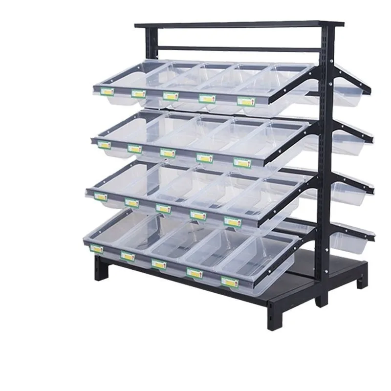 

Supermarket bulk scale, food shelf snacks, multi-layer shelves