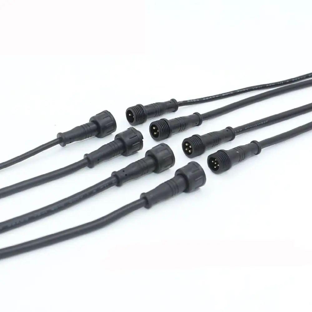 2Pin 3Pin 4Pin Stecker auf Buchse Led Stecker IP67 20CM Wasserdichte Draht Led Stecker Schwarz Kabel LED licht Streifen