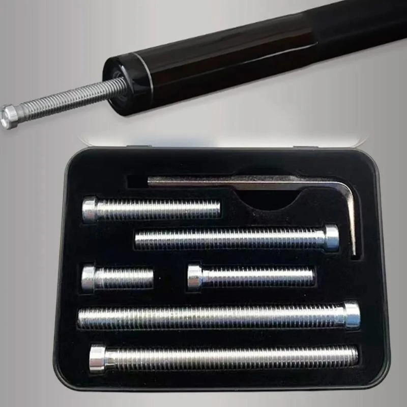 

6Pcs Billiard Cue Weight Screws with Wrench Pool Cue Weight Bolts Screw