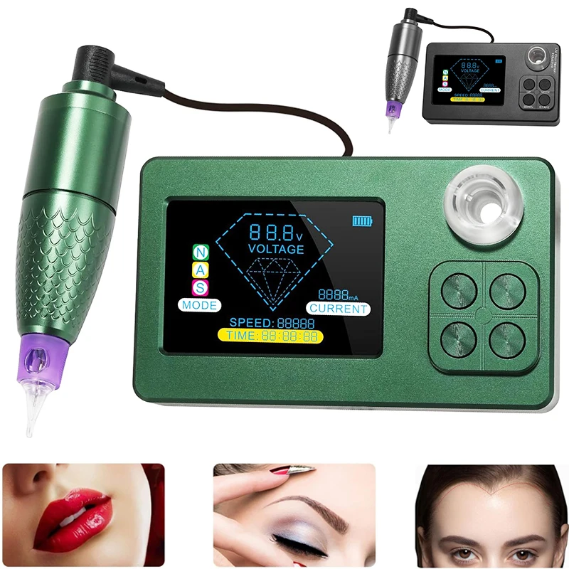 

Wireless Tattoo Scalp SMP Rotary Tattoo Machine Eyebrows Lips Micropigmentation For Makeup Permanent Machine Pen Set Supplies