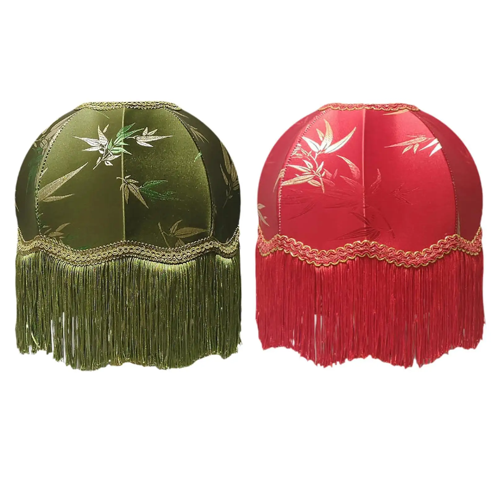 Victorian Lamp Shade Vintage Lampshade with Tassels and Fringe Romantic Easy Assembly Bell Shape Lampshade for Office Decor