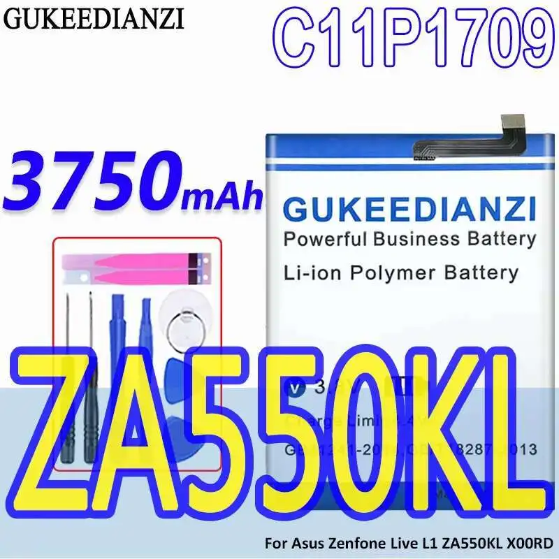 

Fast Charging Mobile Phone Battery For Asus Zenfone Live L1 ZA550KL X00RD Safe C11P1709 3750mAh