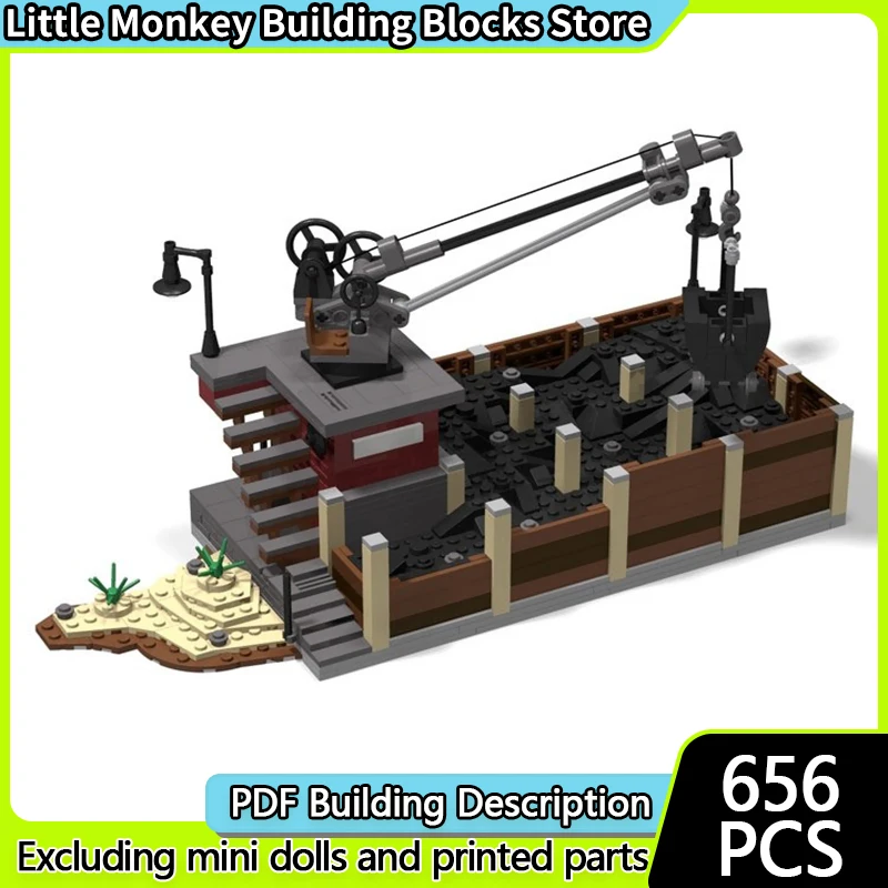 Stadt Street View Modell MOC Gebäude Ziegel Industrie Kohlen-Pflanze Modulare Technologie Kinder Urlaub Geschenke Montieren Spielzeug Anzug