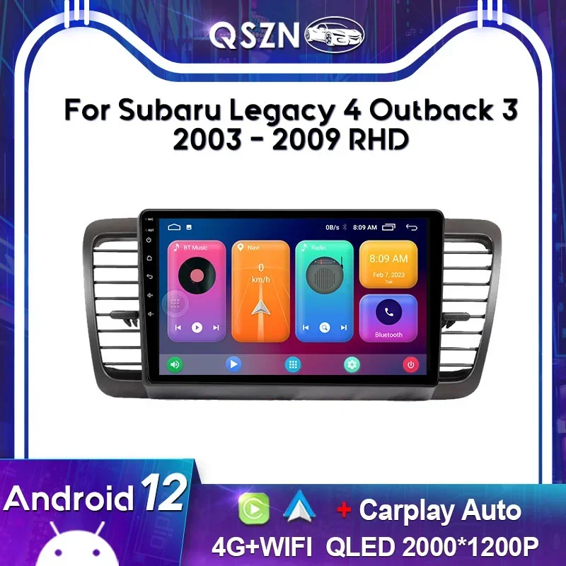 

Android 13 Car Radio for Subaru Outback 3 Legacy 4 2003 - 2014 RHD Multimedia Video Player Navigation GPS 4G Carplay Autoradio