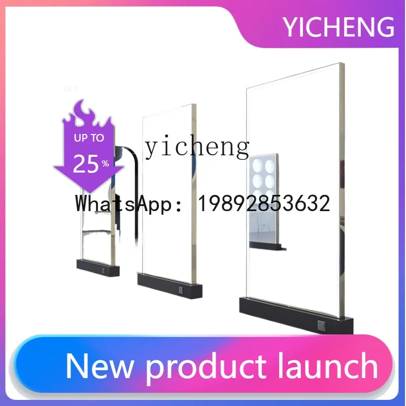 H3 . Internet hair salon mirror table floor-to-ceiling hair cutting high-end double-sided lamp perm and dye mirror table against