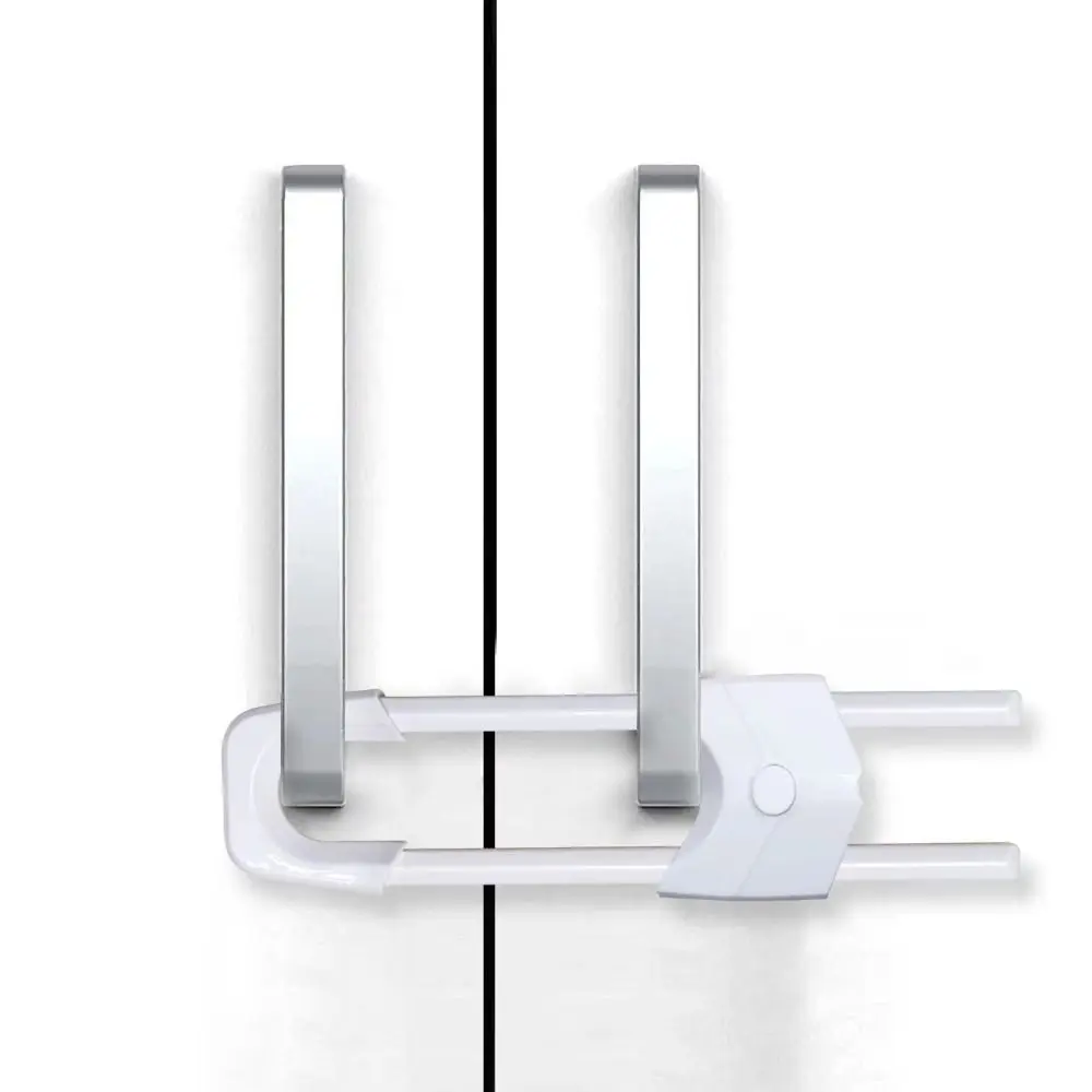 

Children Security Protector Baby Double Door Cabinet Locks Protection Equipment Plastic Slot Locks Straps Multipurpose