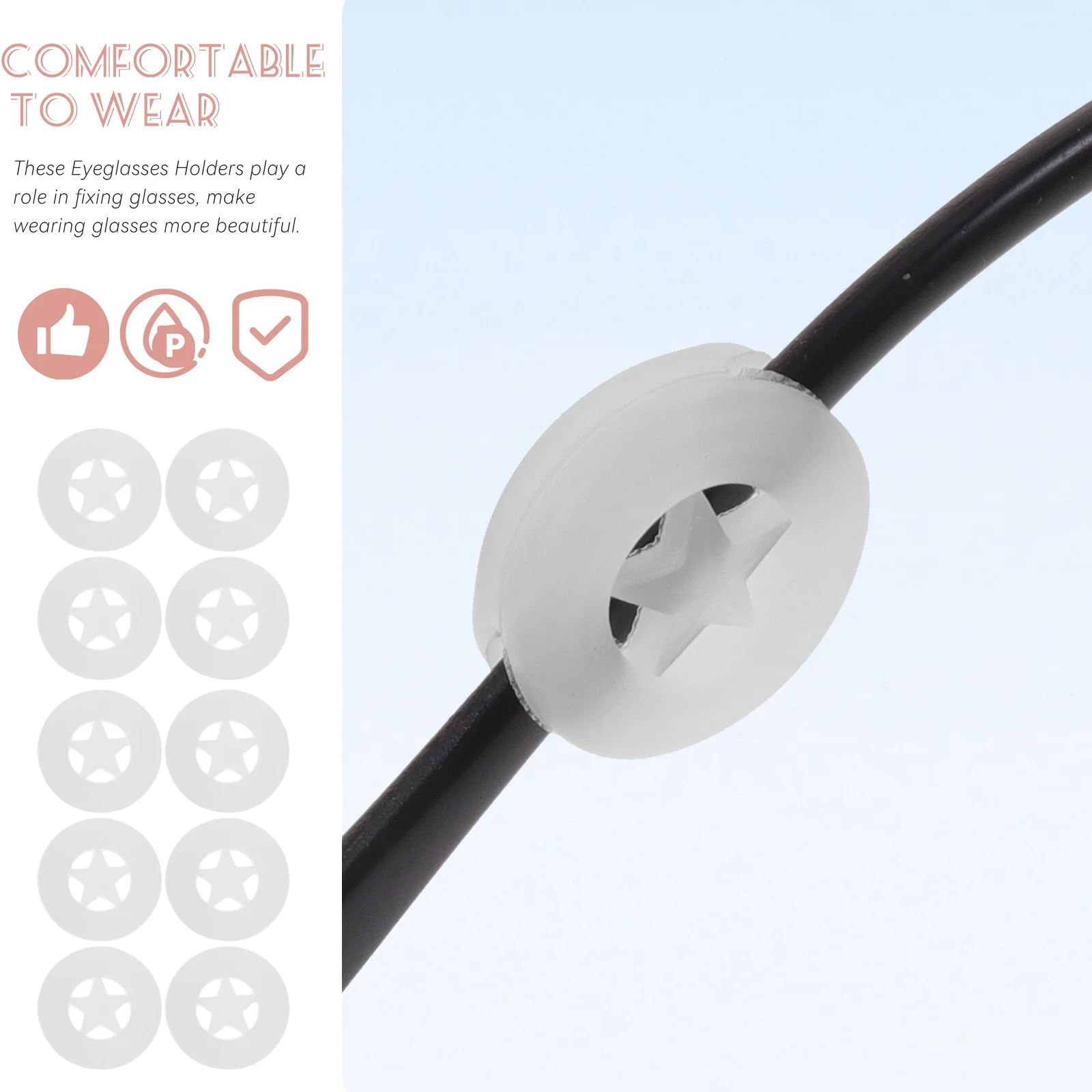 

20Pairs Portable Non Slip Glasses Retainers Soft Ear Hooks for Men Women Kids Eyewear Silicone Glasses Ear Grip