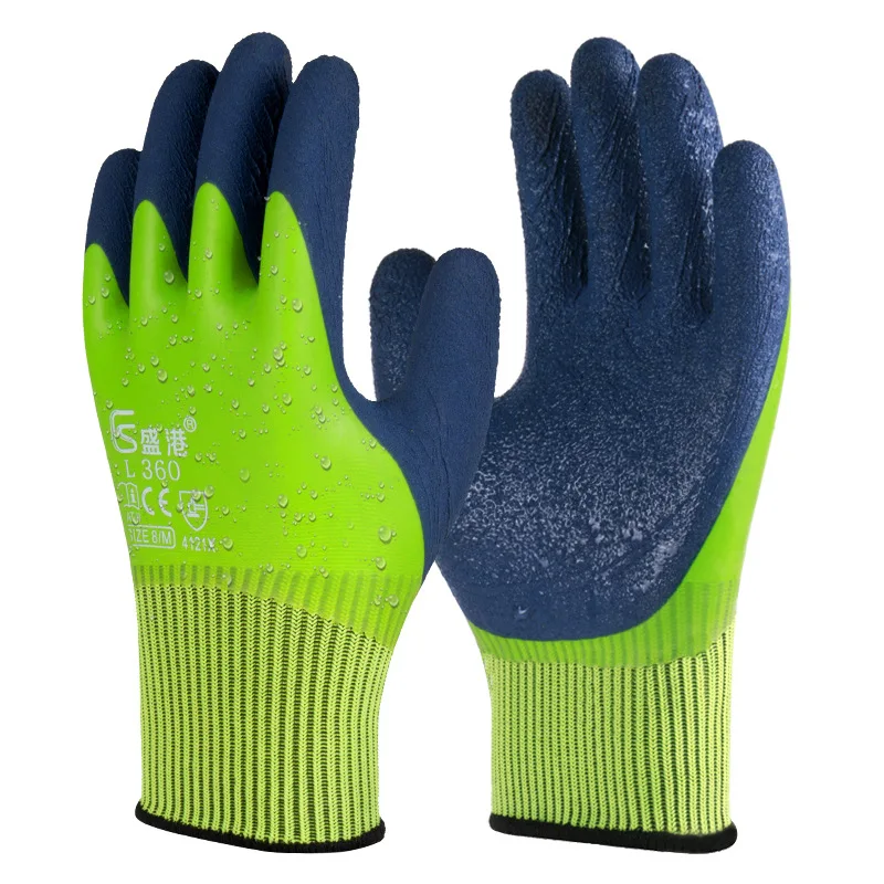 

Rubber Wear-resistant and Waterproof Labor Gloves,Work Gloves,Rubber Non-slip Gardening Gloves,Construction Latex Gloves