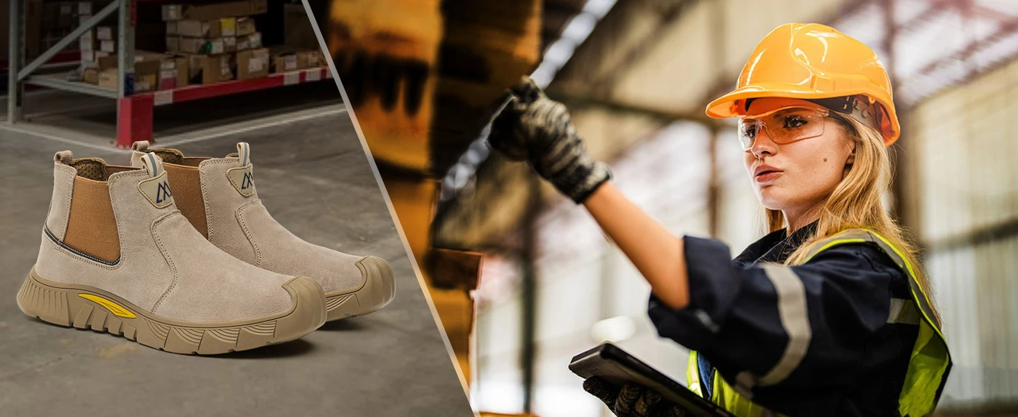 Fabrikqualität Herren-Sicherheitsschuhe Komfortable Herren-Arbeitsschuhe Unzerstörbare Durchstichsichere Leichte Outdoor-Arbeitsstiefel – Detail 8