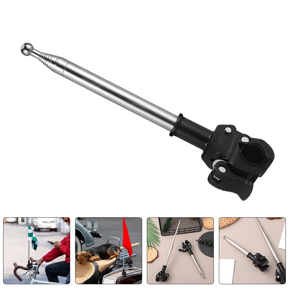 

2Pcs Adjustable Flagpole Stainless Steel Extendable Durable Car Flag Holder Bike Motorcycle Vehicle Handlebar Mount