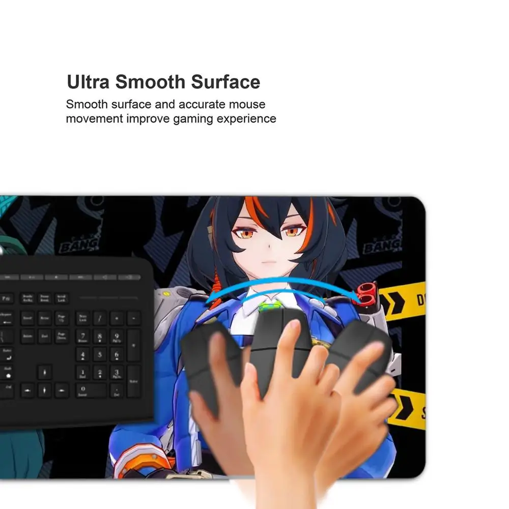 Zenless Zone Zero Qingyi Alas Mouse Komputer Besar Kantor XXL Pc Gamer Anti-selip Alas Meja Mousepad Keyboard Karpet Permainan Karet