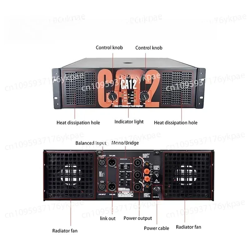 2 Stereo 2300w 2-Channel Professional Power Amplifier for Headphones