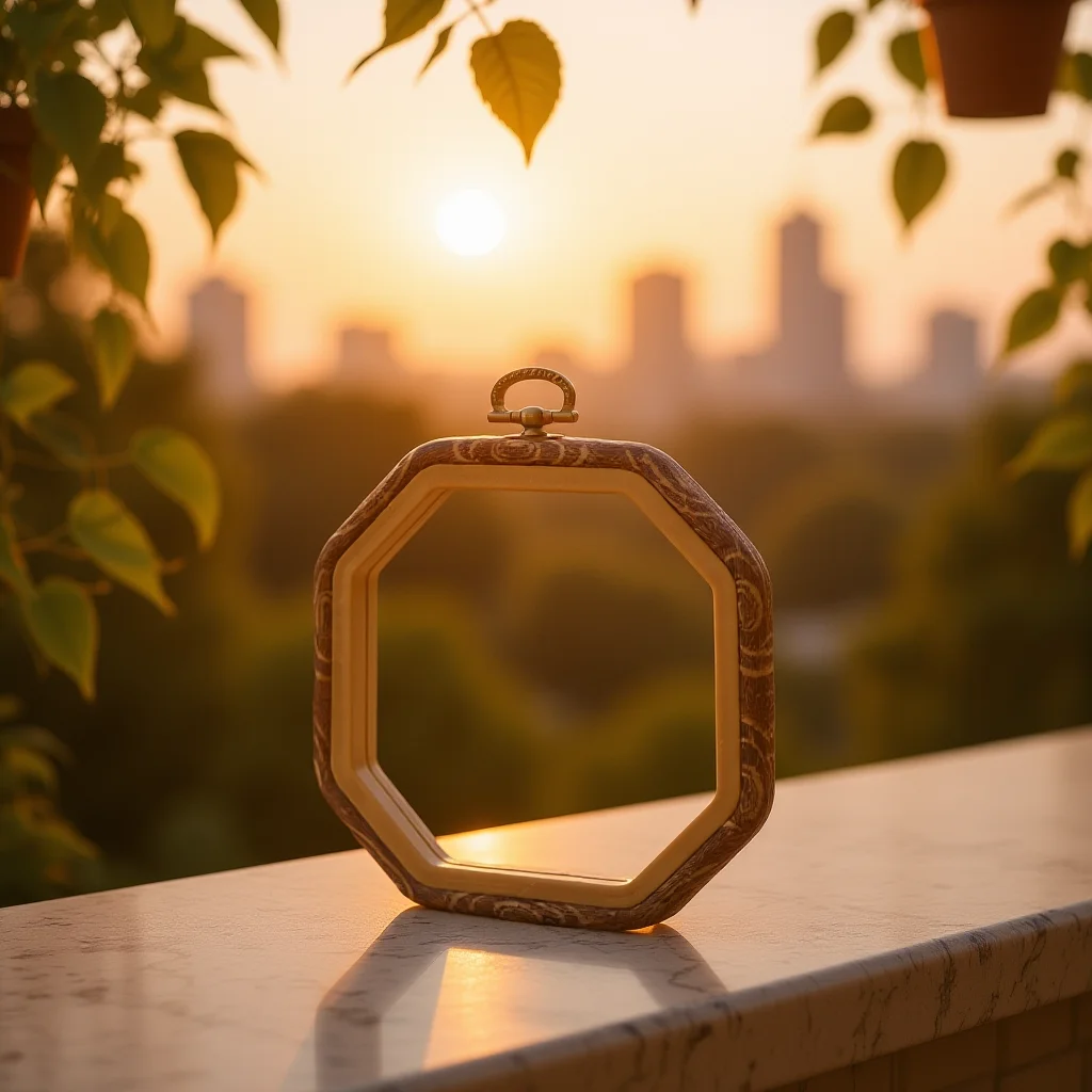 

Premium Octagon Embroidery Frame Cross Stitch Circle with Anti Slip Grip Heavy Duty Build Smooth Fabric Hold Ideal Wall