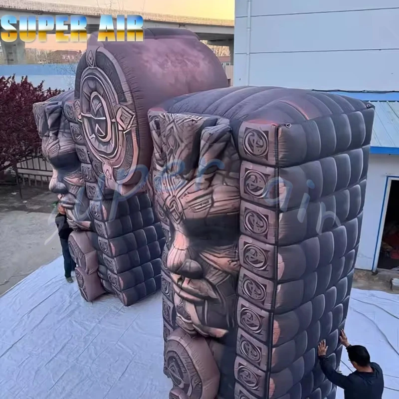 창조적인 디자인 사건 훈장을 위한 팽창식 인간 얼굴 아치의 고대 이집트 상태 모델