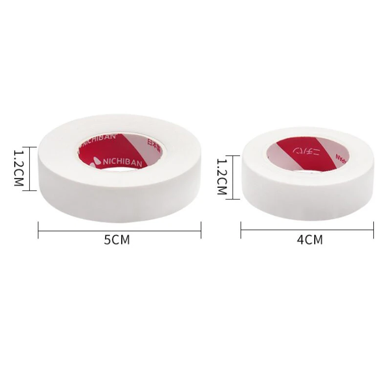 2/3 rolos de fita isolante japonesa para extensão de cílios sem fiapos sob almofadas para os olhos respirável fita não tecida papel remendo de cílios