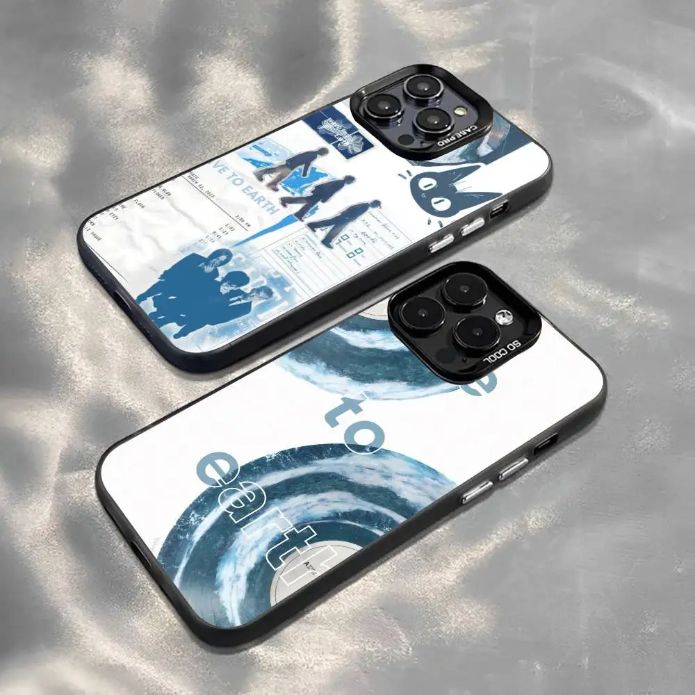 

W-Wave To Earth S-Summer Flows Phone Case For iPhone 17,16,15,14,13,12,11 Plus,Pro Max,XS,Colorful Silver Phone case Funda Cover