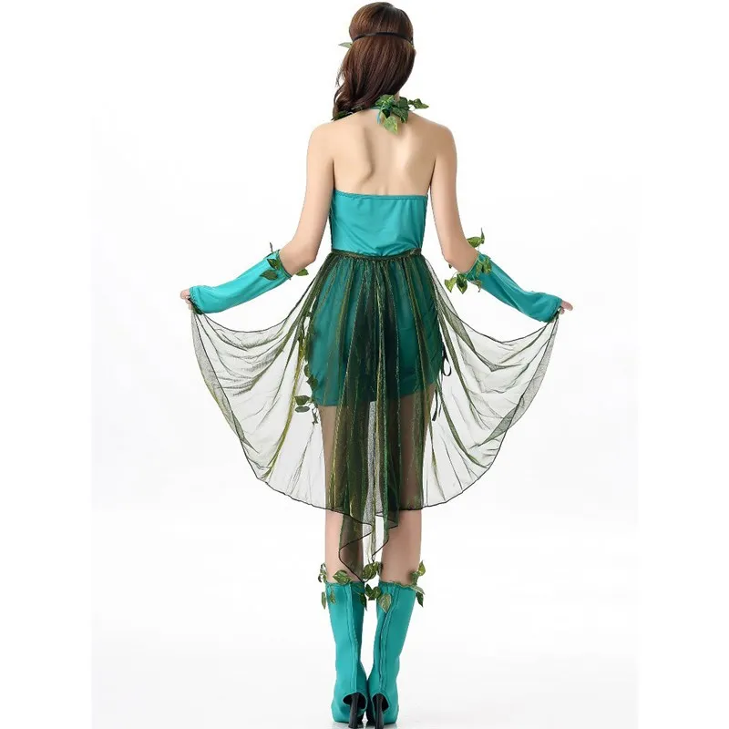 

Halloween Forest Theme Party Devil Ivy Costume Green Leaf Fairy Flower Fairy Elf Green Tree Ethnic Stage Costume