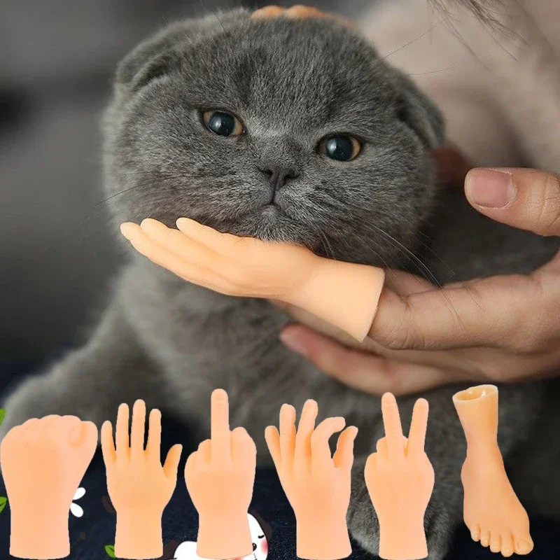 Practical Jokes Kids Toy for Cat Pets children Mini Finger Gloves Funny Hand Novelty Gags Adult Toys Boys Girls Cool Stuff Prank