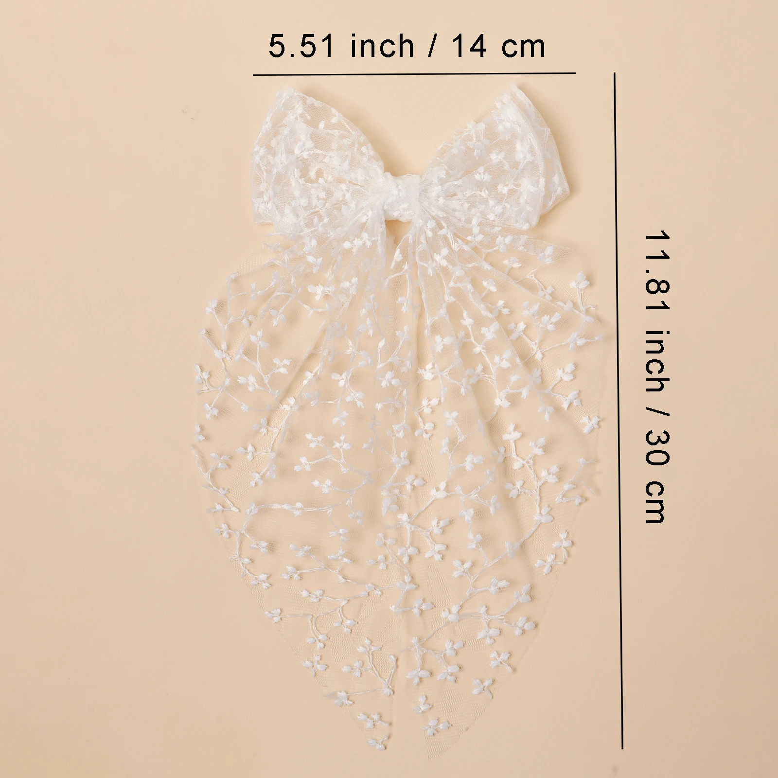1pcs New Hot Sell Tailcoat Lace Bow Hair Clip Sweet Lovely Princess Style Hairpin Girl Romantic Wedding Season Headwear Gift