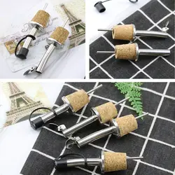 1/3PCS Wooden Cork Red Wine Pourer Oil Beer Bottle Stopper Plug With Cover Kitchen Oil Dispenser