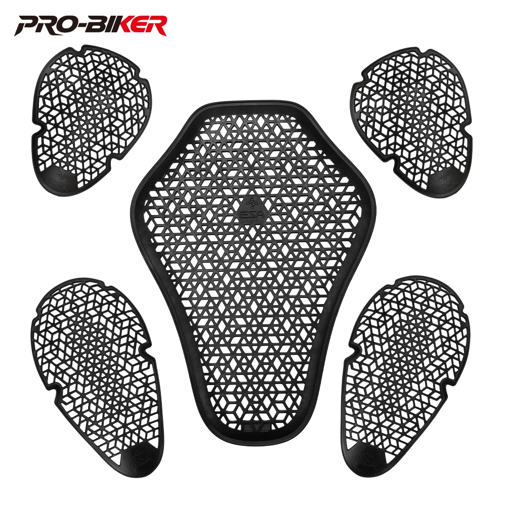 سترة واقية مدمجة عالمية معتمدة من CE للدراجات النارية، واقي خلفي، وسادات للركبة على الكتف والكوع