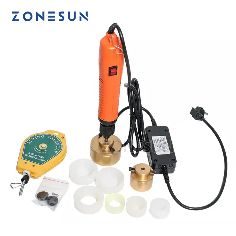 

ZONESUN 10-50mm Capping Machine Handheld Sealing Machine Automatic Electric Cap Screwing Machine Bottle Packaging Equipment