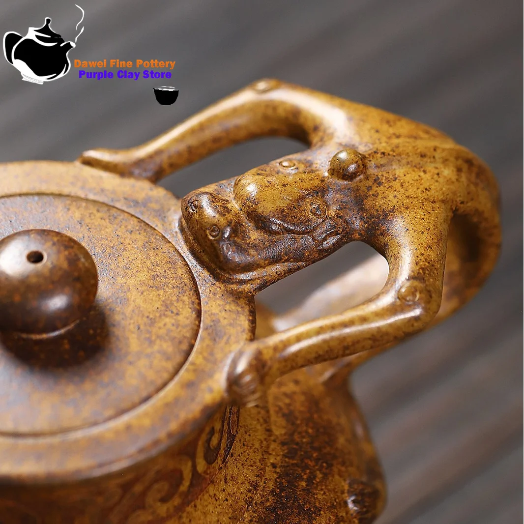 Tetera de arcilla púrpura Yixing, mineral original, temperatura ultraalta, botella de madera, tetera de vino, juego de té chino Kung Fu