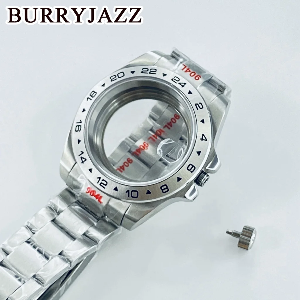 BURRYJAZZ 40mm NH35 NH36 NH38 NH70 NH72 ETA2824 PT5000 Uhrengehäuse Steriles Gehäuse Saphirglas Armband
