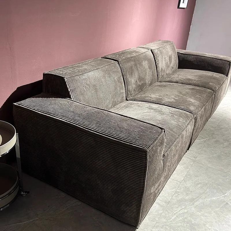 Block Fabric Sofas Vacuum Compression European Design Mid Century Aesthetic Living Room Sofas Rustic Comfy Meubles Furniture