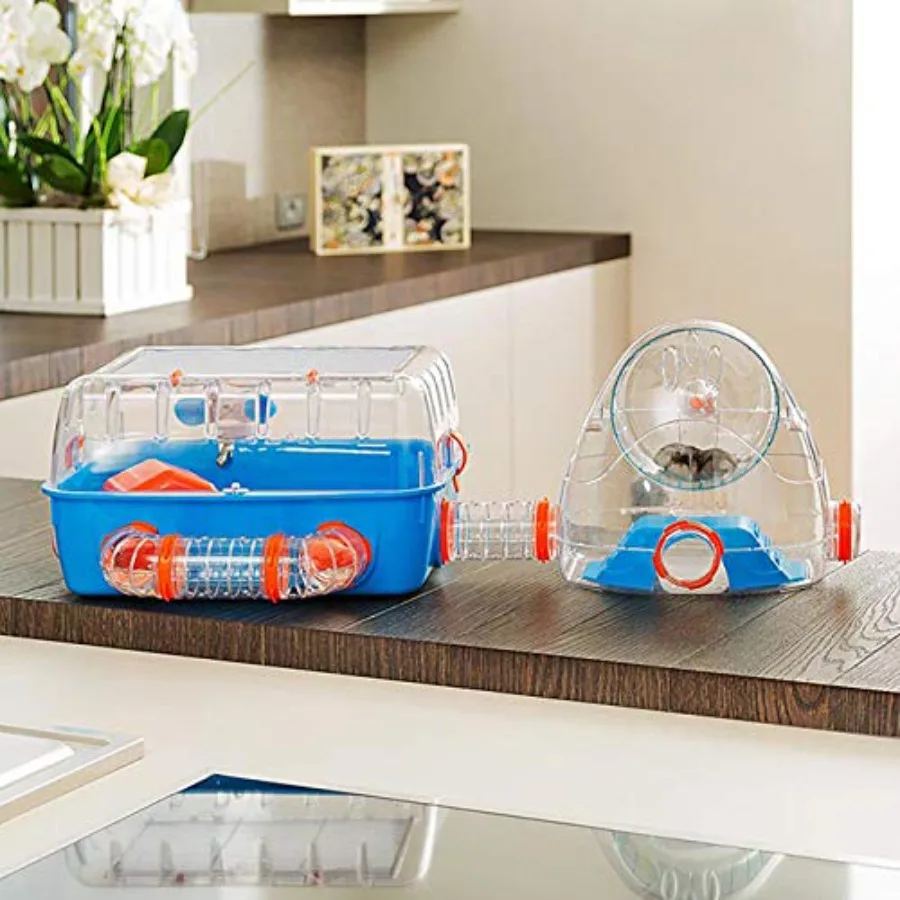 قفص هامستر واسع مع مستويات متعددة ومقصورات قياس 31.3 × 11.61 × 10.61 بوصة مثالي لتمارين الحيوانات الأليفة الصغيرة #3