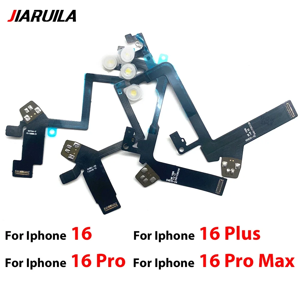 20Pcs LED Flash Light Sensor Flex Cable Replacement For Iphone 16 Plus 16 16 Pro Max Proximity Distance Ambient Repair Part